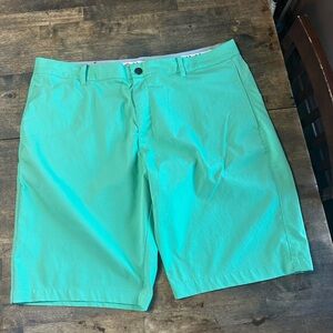Puma Men's Green Flat Front Shorts